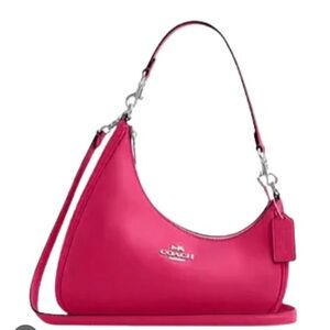🩷Coach NWT Dragon Fruit Pink TwistedTeri Shoulder Bag/Crossbody/Silver Hardware